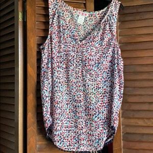 Blue, red, and white tank top